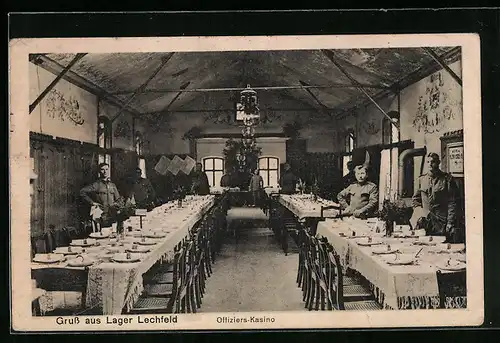 AK Lager Lechfeld, Offiziers-Kasino, Innenansicht