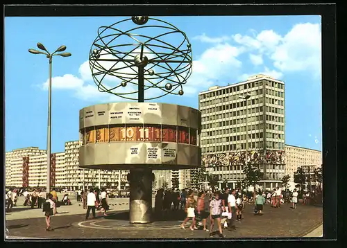 AK Berlin, Uraniasäule mit Weltzeituhr