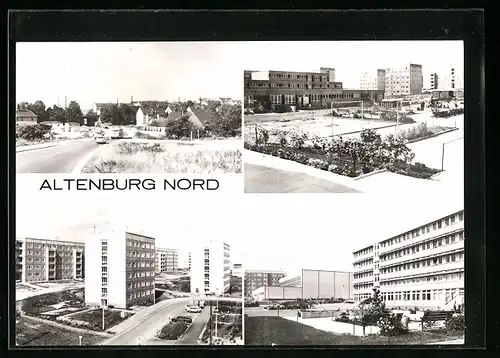 AK Altenburg, Ortspartie, Spielplatz, Strassenpartie