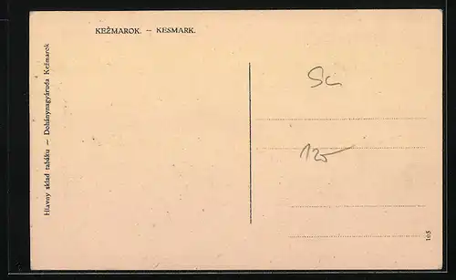 AK Kesmark, Teilansicht mit Bergen