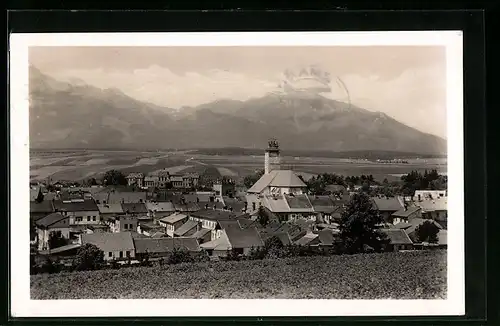 AK Kezmarok, Teilansicht mit Bergen