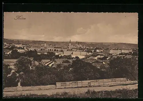 AK Kosice, Ortsansicht aus der Vogelschau