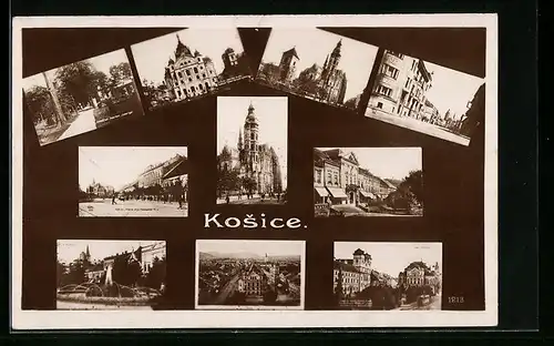 AK Kosice, Brunnen, Dom, Strassenpartie