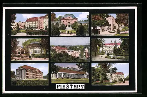 AK Piestany, Blick auf Gebäuden