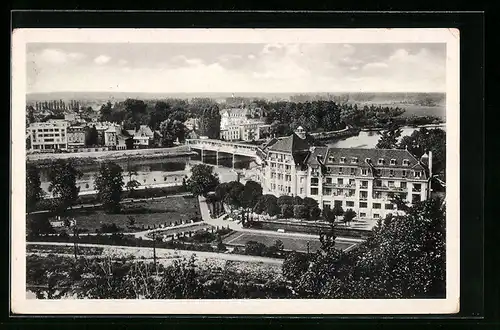 AK Piestany, Ortsansicht mit Fluss