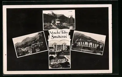 AK Vysoké Tatry Smokovec, Bahn, Ortsansicht, Hotels