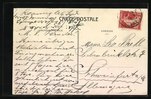 AK Roanne, Vue Generale, Strassenbahn