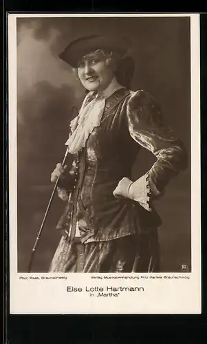 AK Opernsängerin Else Lotte Hartmann in Martha