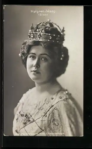 AK Opernsängerin Hafgren-Waag als Elsa
