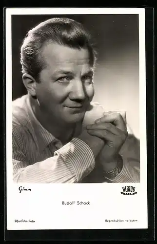 AK Opernsänger Rudolf Schock lächelt freundlich