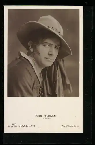 AK Opernsänger Paul Hansen in Carmen