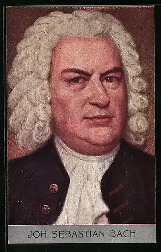 AK Portrait von Johann Sebastian Bach, Komponist
