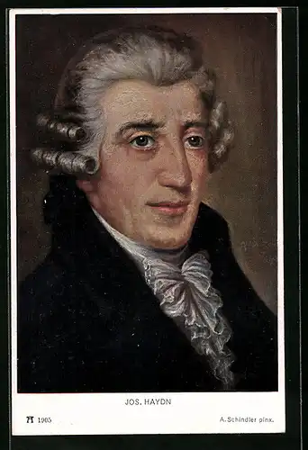 AK Portrait von Joseph Haydn im Halbprofil