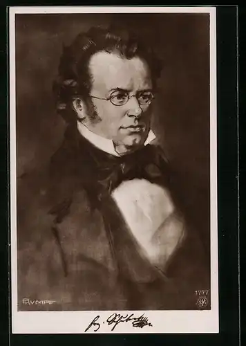 AK Portrait von Franz Schubert, Komponist