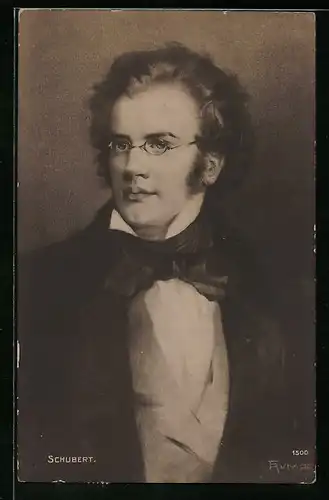 AK Portrait von Franz Schubert, Komponist