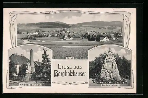 AK Borgholzhausen, Kriegerdenkmal, Gedenkstein