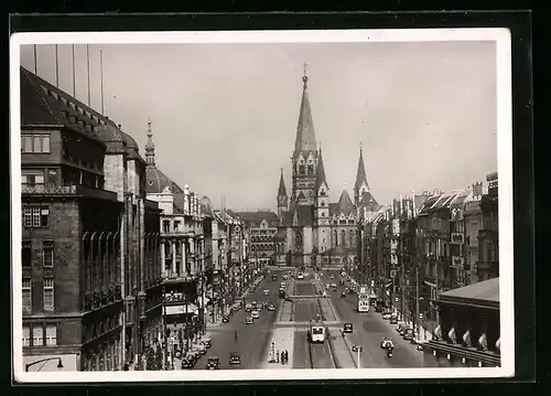 AK Berlin-Charlottenburg, Tauentzienstrasse mit Kaiser-Wilhelm-Gedächtniskirche