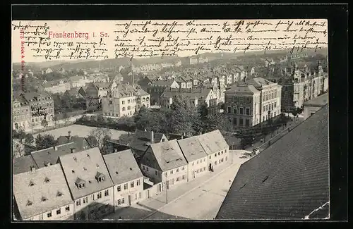 AK Frankenberg i. Sa., Teilansicht mit Strassenpartie