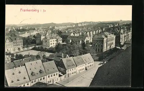 AK Frankenberg i. Sa., Teilansicht mit Strassenpartie