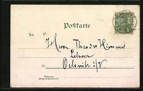 AK Glauchau i. S., Leipziger Strasse mit Geschäft und Post
