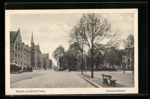 AK Köln-Lindenthal, Blick auf Alexianerkloster