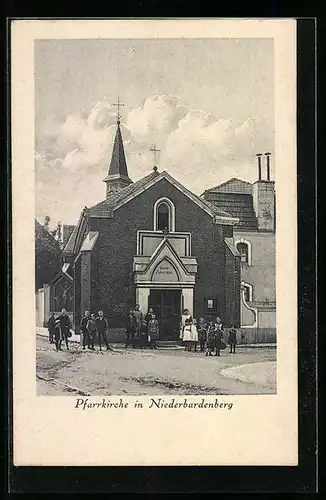 AK Niederbardenberg, Blick auf Pfarrkirche