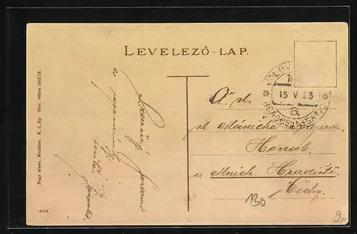 AK Munkács, Munkácsi Mihály utca