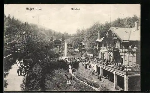 AK Hagen i. W., Gäste am Haus Waldlust