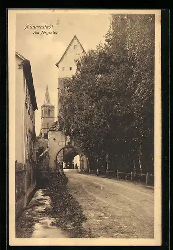 AK Münnerstadt, Strasse unter dem Jörgentor