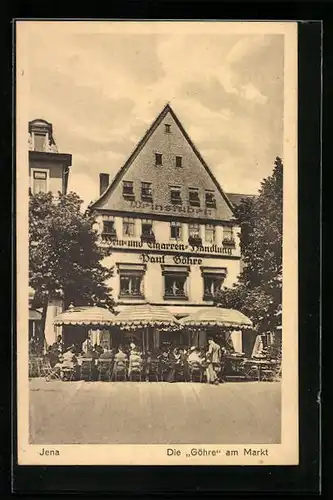 AK Jena, Weinhandlung und Gasthaus Die Göhre am Markt