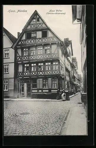 AK Hann. Münden, das Haus Wolter in der Tanzwerderstrasse