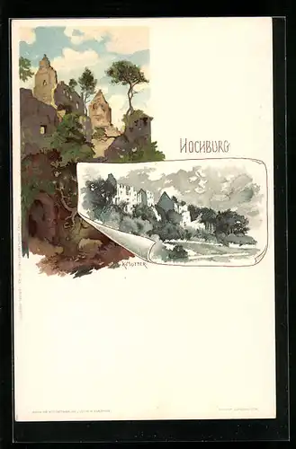 Künstler-AK Karl Mutter: Hochburg, unter der Burgruine