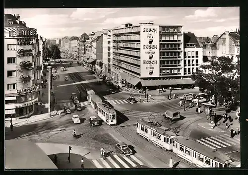 AK Köln-Neustadt, Strassenbahn auf dem Hohenzollernring