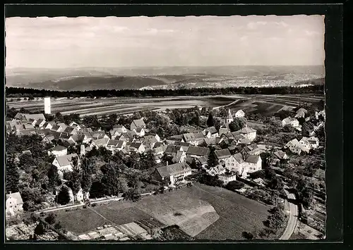 AK Buoch i. R., Fliegeraufnahme der Stadt
