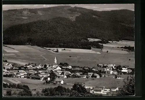 AK Gleissenberg im Bayer. Wald, Fliegeraufnahme der Ortschaft