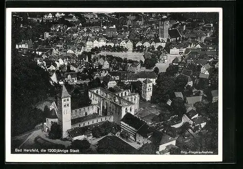 AK Bad Hersfeld, Fliegeraufnahme der 1200 jährigen Stadt