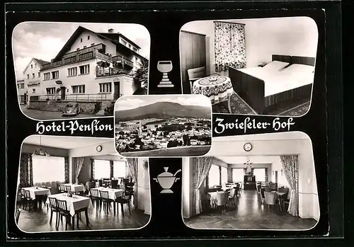 AK Zwiesel im Bayer. Wald, Ortstotale, Hotel Pension Zwieseler Hof