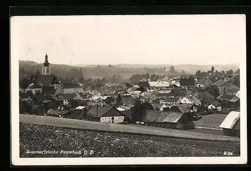 AK Peuerbach, Generalansicht mit Blick zur Kirche