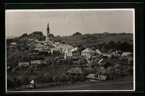 AK Gramastetten, Ortsansicht mit der Kirche