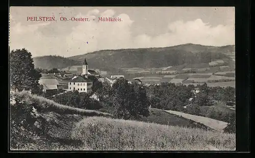 AK Peilstein im Mühlkreis, Talblick mit der Kirche