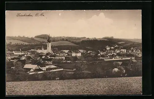 AK Grieskirchen, Stadtansicht mit der Kirche