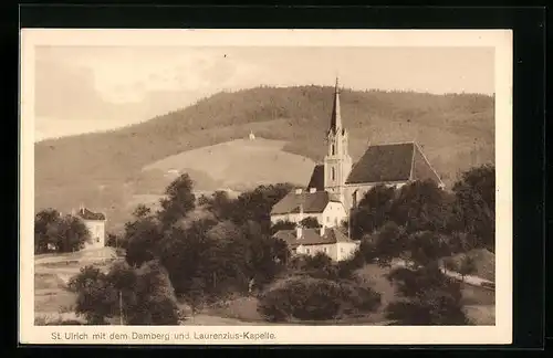 AK St. Ulrich mit dem Damberg, an der Laurenzius-Kapelle