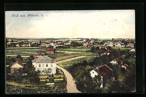 AK Altheim, Generalansicht der Stadt