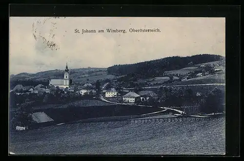 AK St. Johann am Wimberg, Blick zur Kirche im Ort