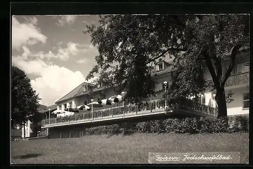 AK Goisern, unter der Terrasse des Jodschwefelbad