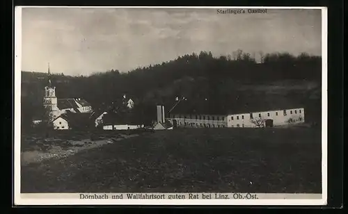 AK Dörnbach bei Linz, Starlingers Gasthof im Wallfahrtsort Guten Rat