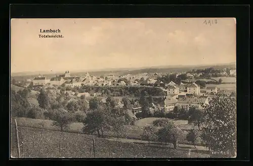 AK Lambach, Totalansicht der Stadt