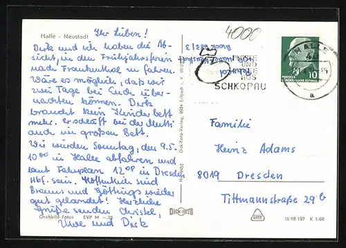 AK Halle-Neustadt, Wohnbauten in der Neustadt