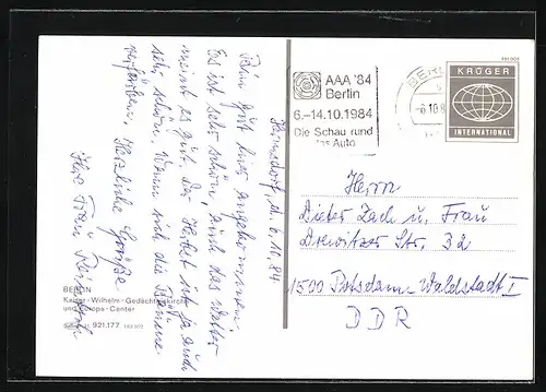 AK Berlin, Gedächtniskirche und Europa-Center