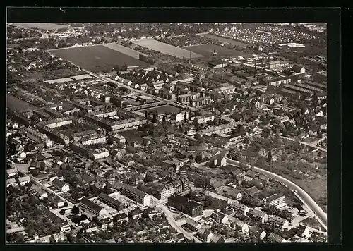 AK Hannover-Badenstedt, Totalansicht vom Flugzeug aus